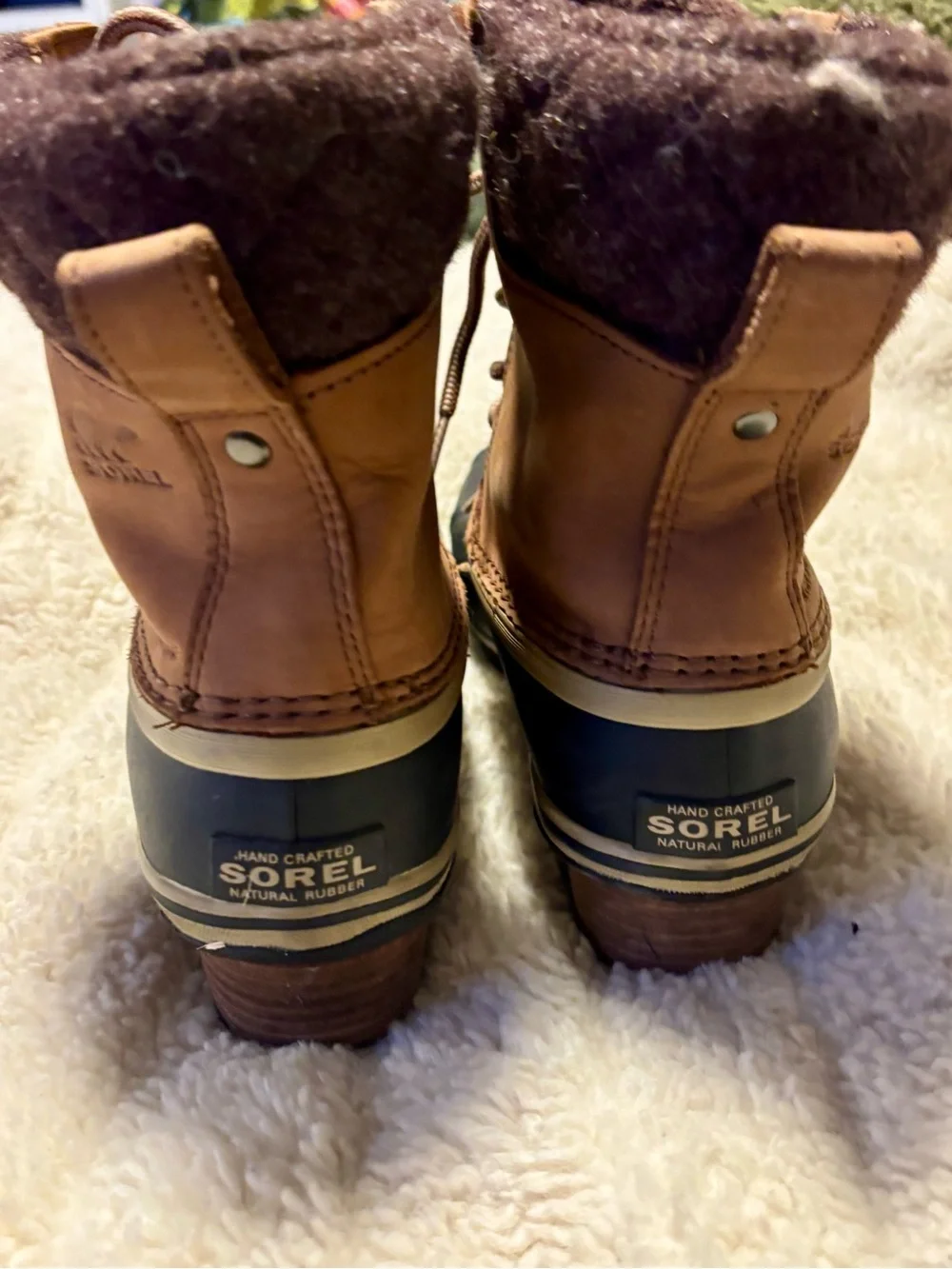 Sorel Brown and Black Slimpack II Lace-Up Women's Winter Boots
